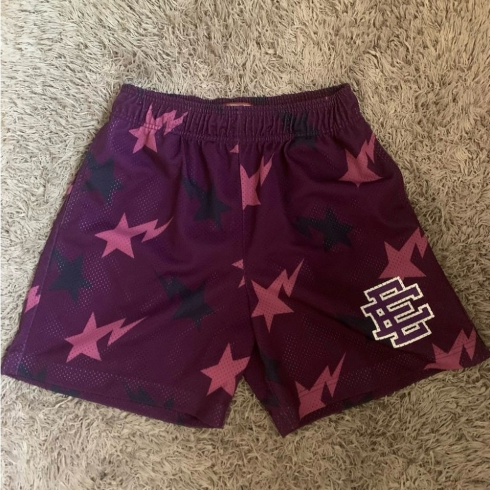 Purple Eric Emanuel x Bape Shorts Size Medium